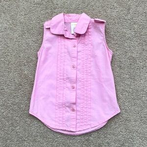 Gymboree Sleeveless Button Down Pink Tank Top